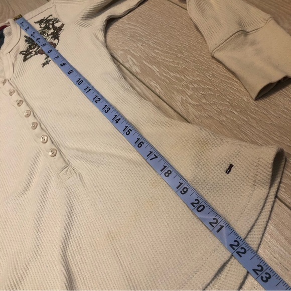 Tommy Hilfiger Denim Y2K Waffle Logo Embroidered Floral Long Sleeve Shirt SizeXS - Picture 5 of 12